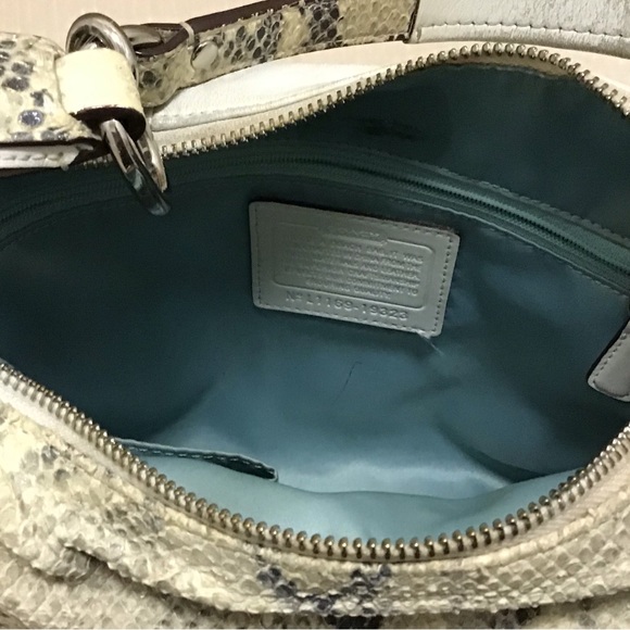 Coach Off White Kristin Embossed Python Hobo Bag L1169-191323 - Picture 6 of 13